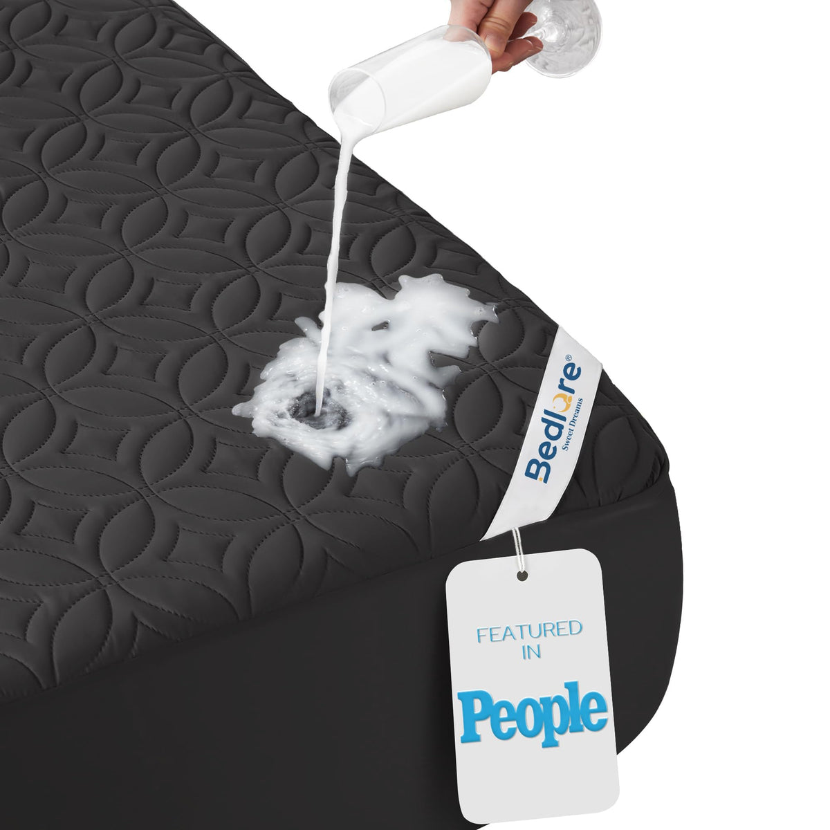 BEDLORE Waterproof Mattress Protector, Queen Size Mattress Pad Noiseless