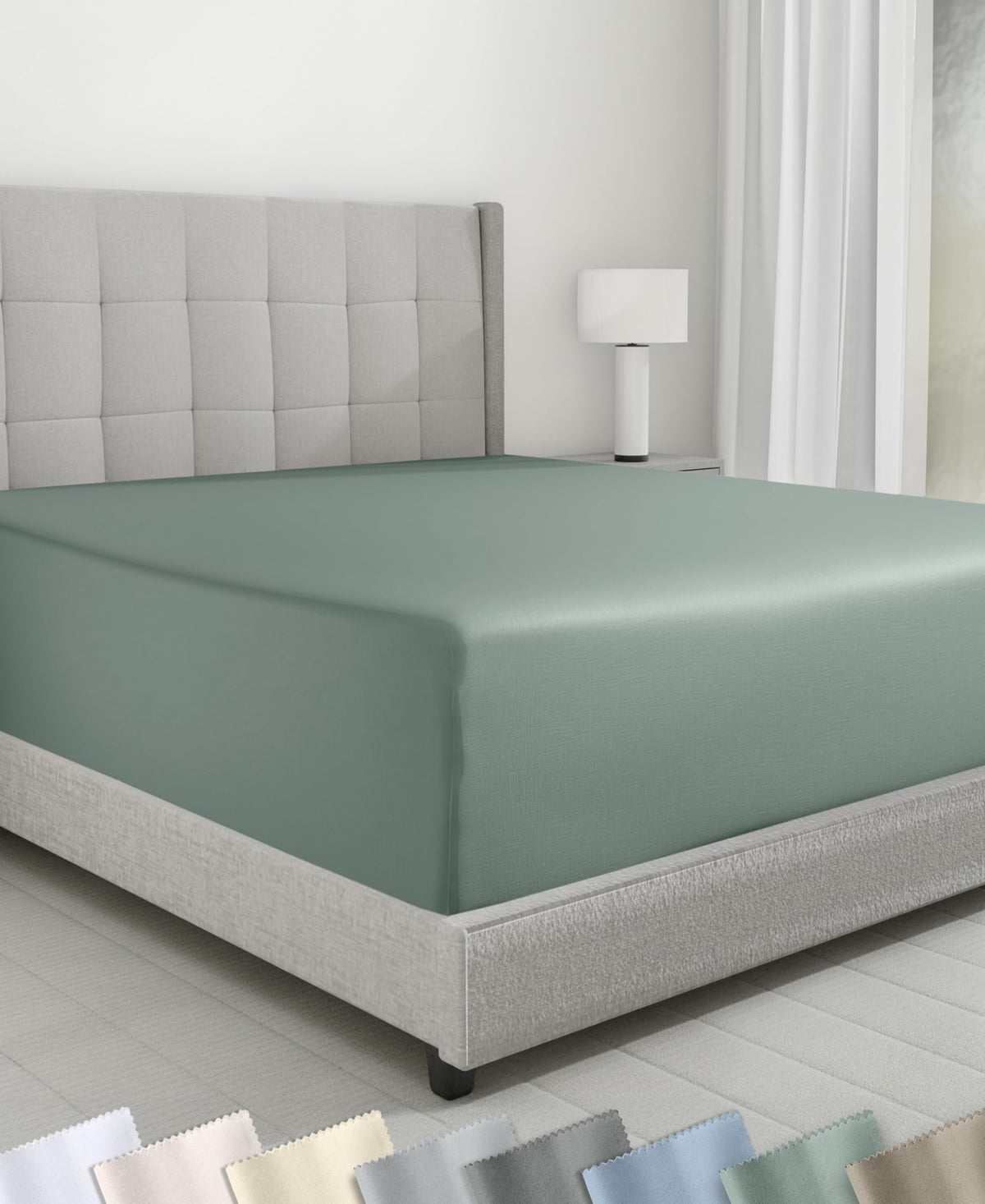 California Design Den Luxury 600 Thread Count King Size Fitted Sheet, White