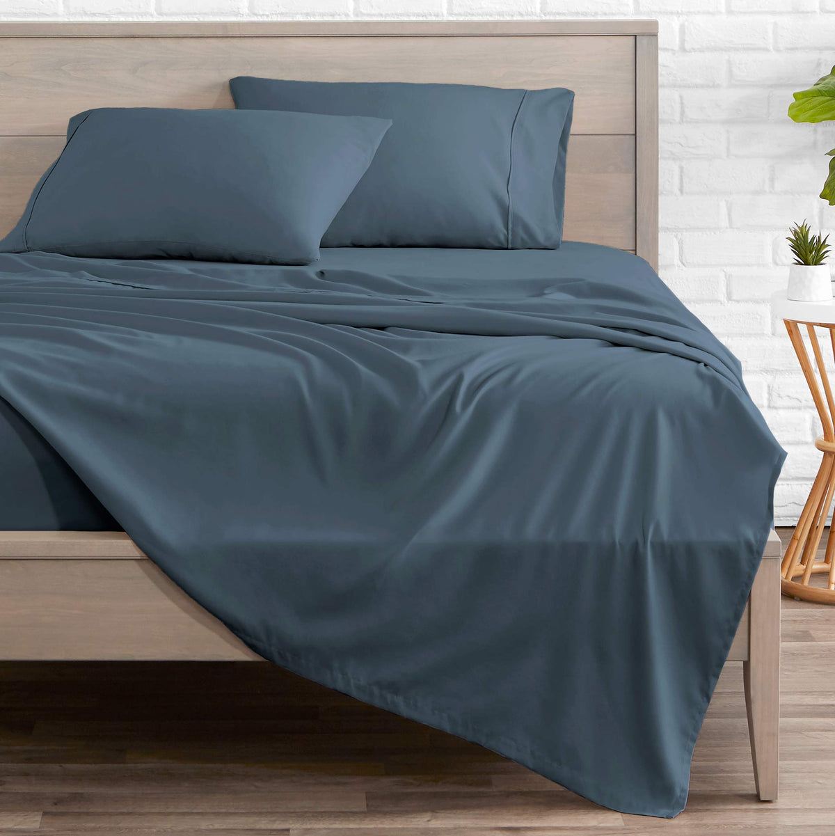 Bare Home Queen Sheet Set - 1800 Ultra-Soft (Queen, Grey)