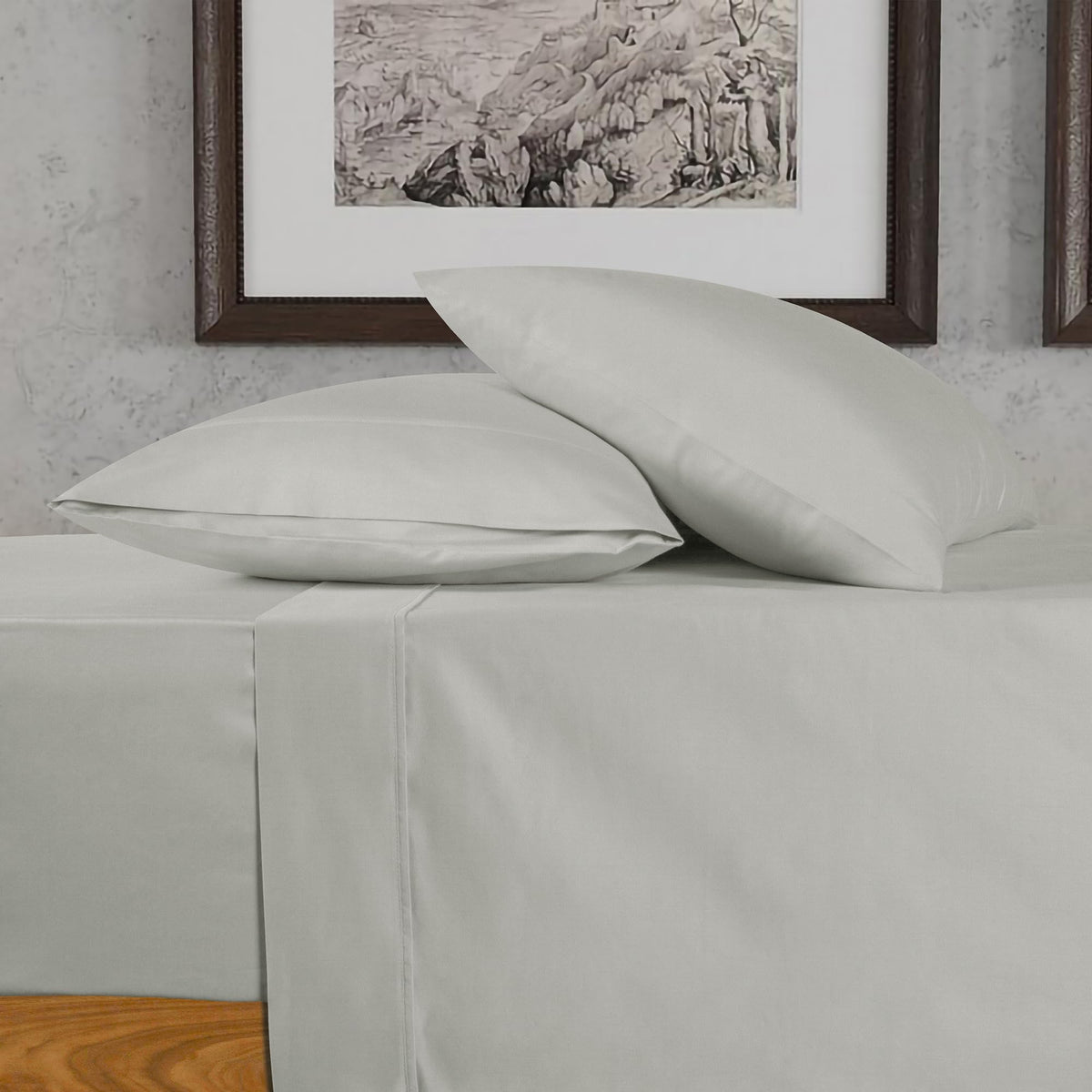 URBANHUT 100% Cotton Sheets King Size, for Everyday Use - White