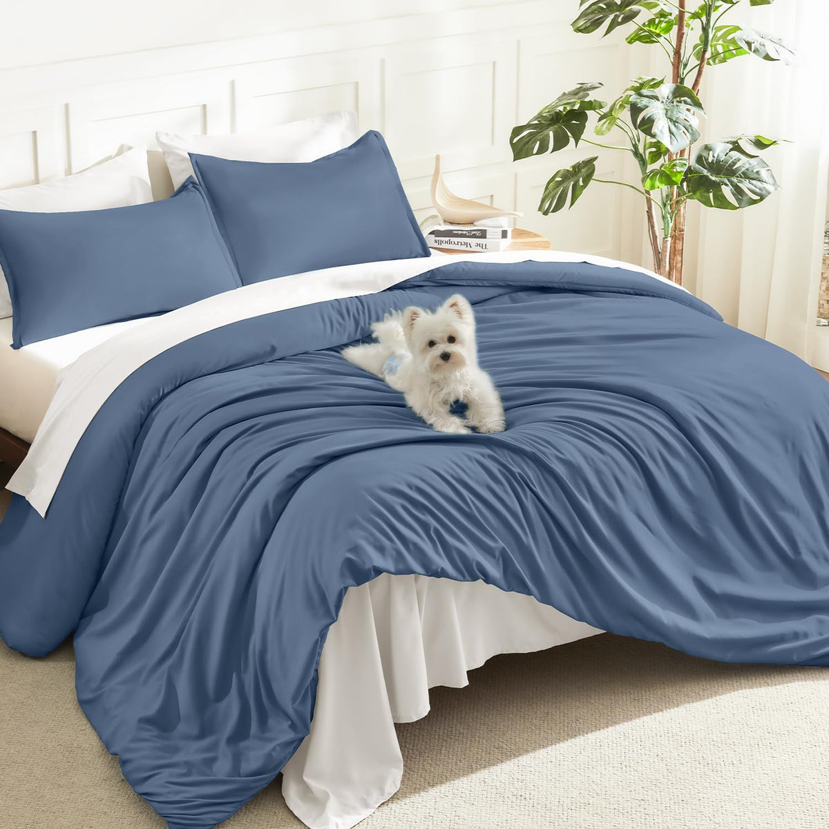Litanika King Comforter Set Sage Green, 3 Pieces Lightweight Solid Bed Set