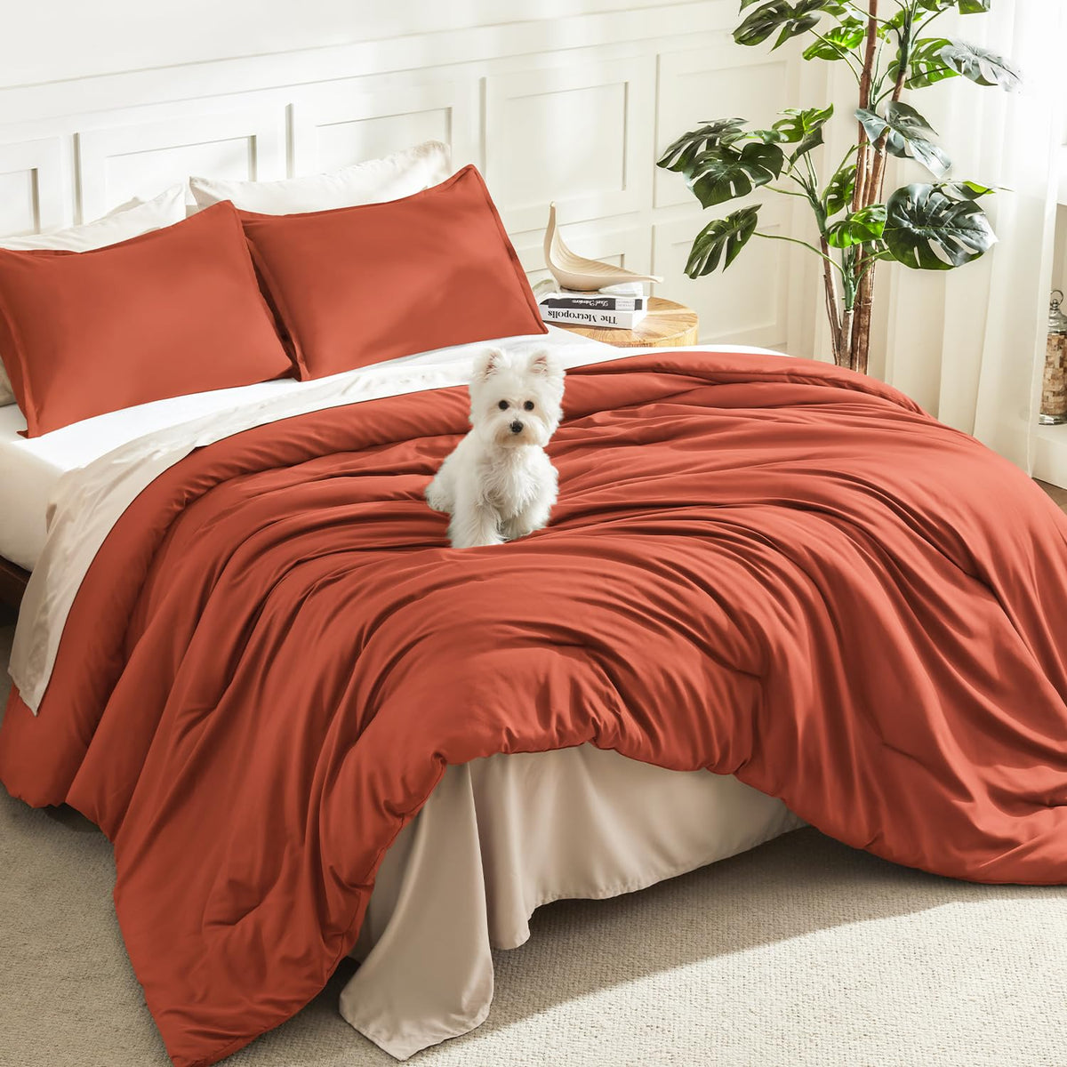 Litanika King Comforter Set Sage Green, 3 Pieces Lightweight Solid Bed Set