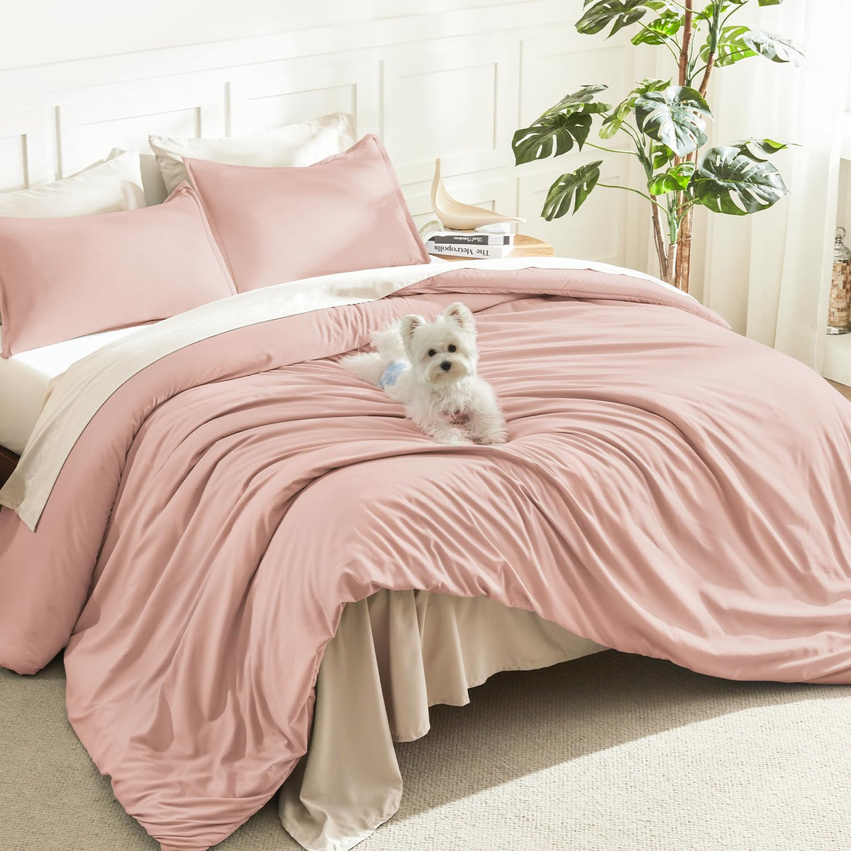 Litanika King Comforter Set Sage Green, 3 Pieces Lightweight Solid Bed Set