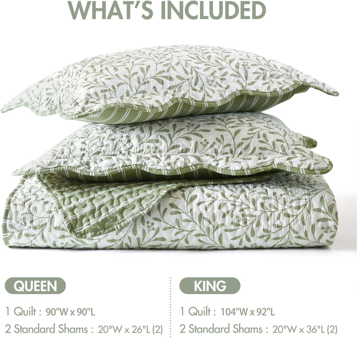 Madison Park Reversible Quilt Set, 3PC Full/Queen Coverlet