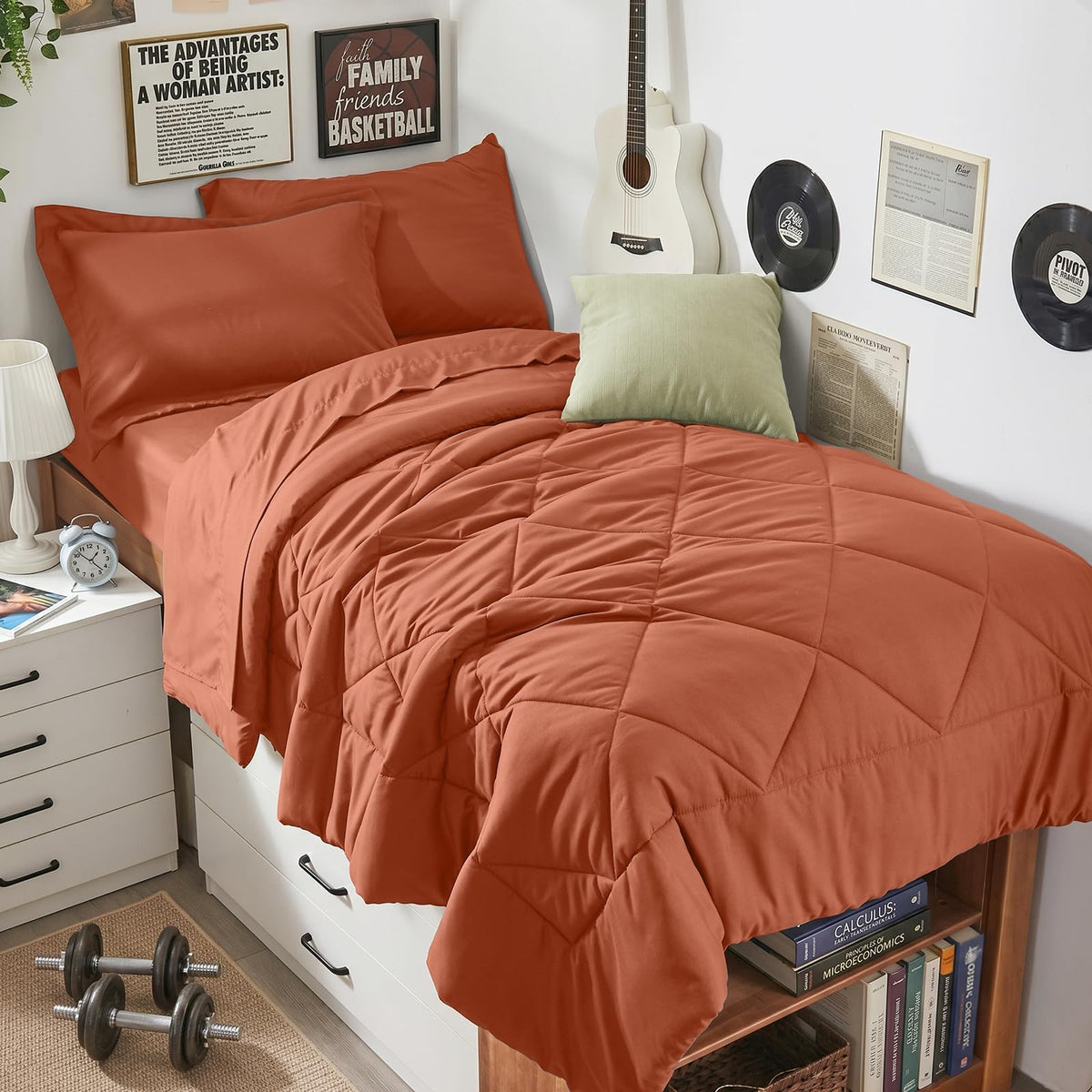 HEVUMYI 7-Piece King Comforter Set, Dark Grey Bed in a Bag