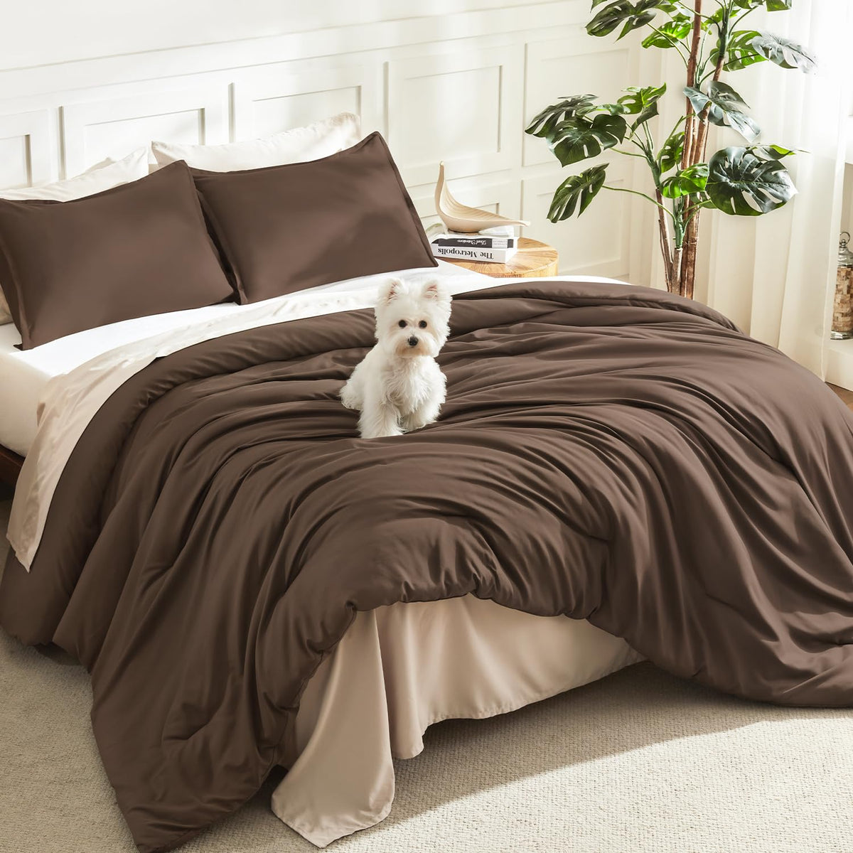 Litanika King Comforter Set Sage Green, 3 Pieces Lightweight Solid Bed Set