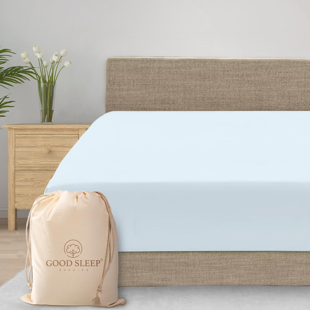 800 TC King Fitted Sheet Only, 100% Egyptian Cotton Fitted Sheet - White