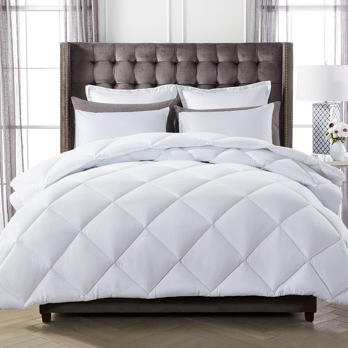 Decroom Lightweight 3 Pieces Comforter Set Queen Quilted Duvet Insert