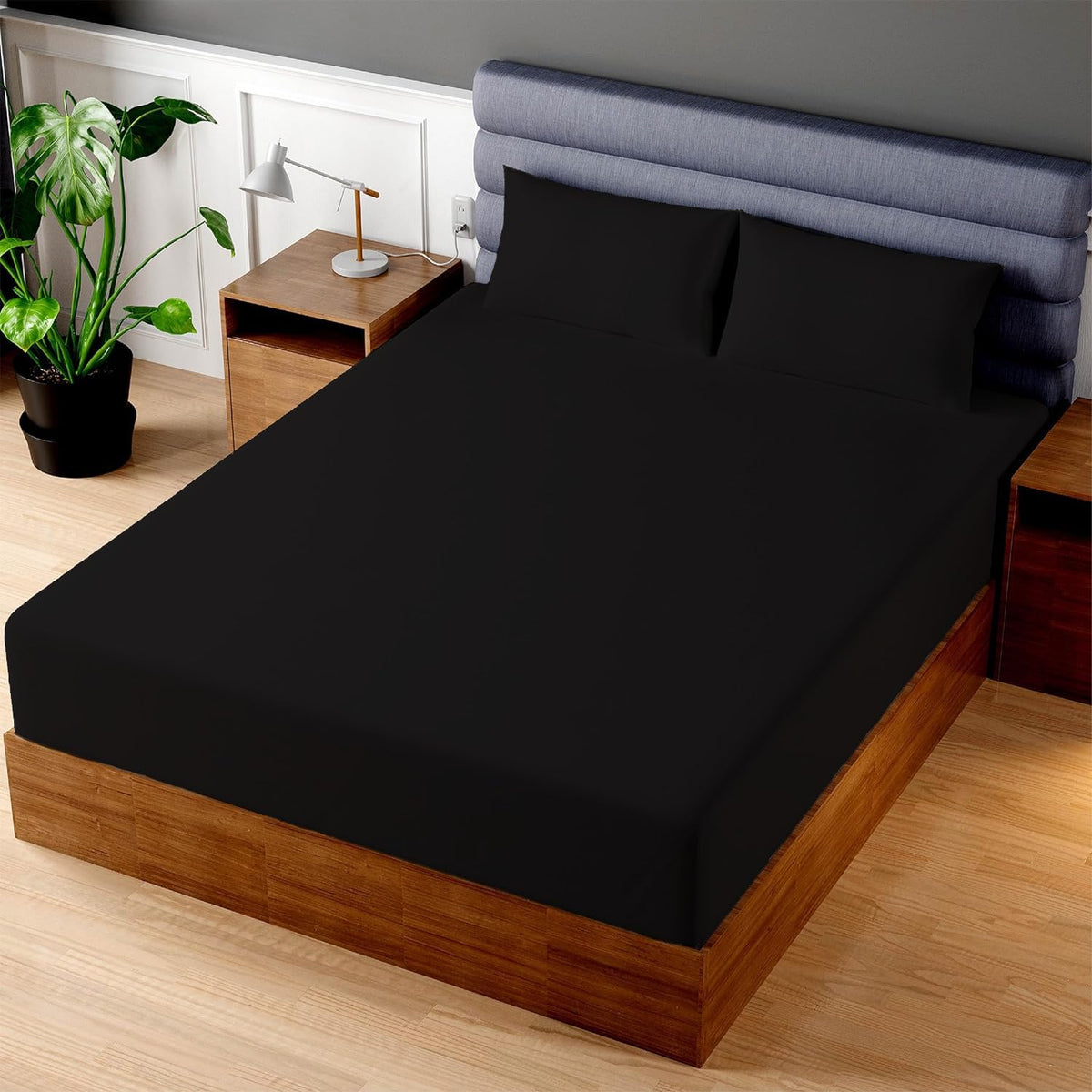 Superity Luxurious Hotel Quality Full XL Fitted Sheet 100% Cotton Ultra Soft, Skin-Friendly & Hypoallergenic Deep Pocket Fits 16 Mattress Easy Care & Snug Fit (Full XL Size -54 x 80)