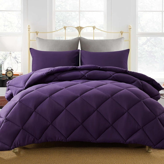 Decroom Lightweight 3 Pieces Comforter Set Queen Quilted Duvet Insert