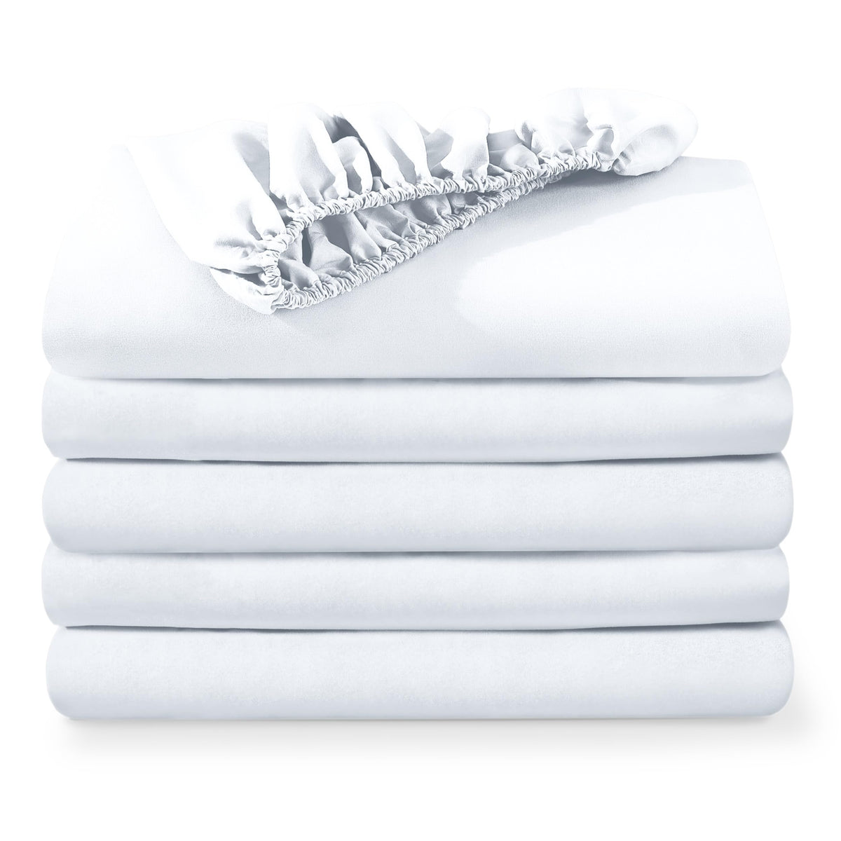 Bare Home 2-Pack Fitted Sheet 1800 Ultra-Soft (Queen, White)