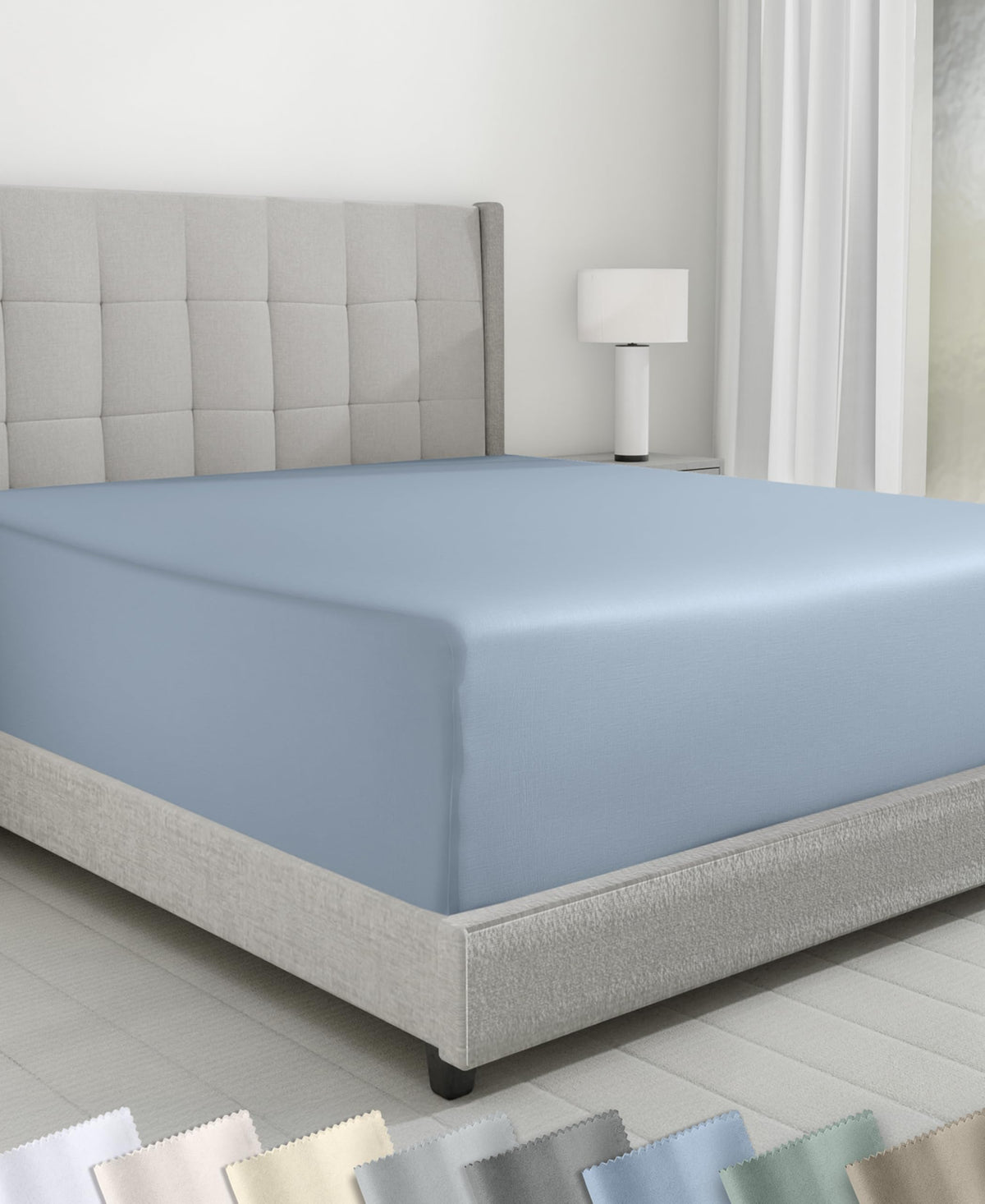 California Design Den Luxury 600 Thread Count King Size Fitted Sheet, White