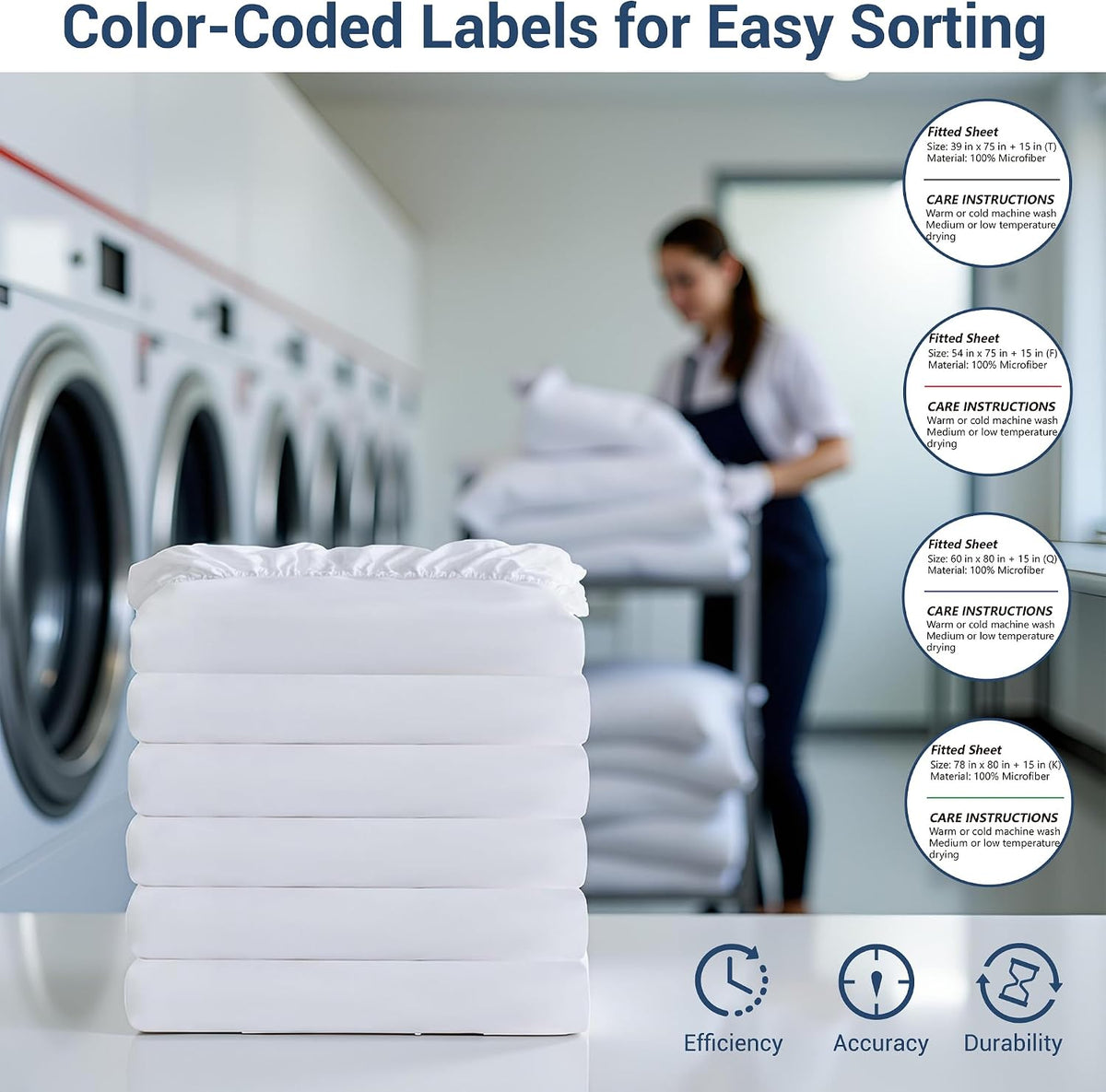 CULVE White Twin Fitted Sheet 6 Pack Bulk, Deep Pocket Microfiber, 39x75