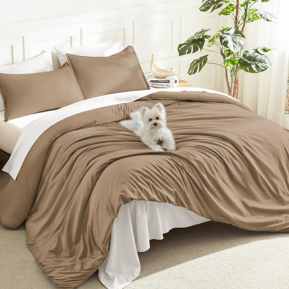 Litanika King Comforter Set Sage Green, 3 Pieces Lightweight Solid Bed Set