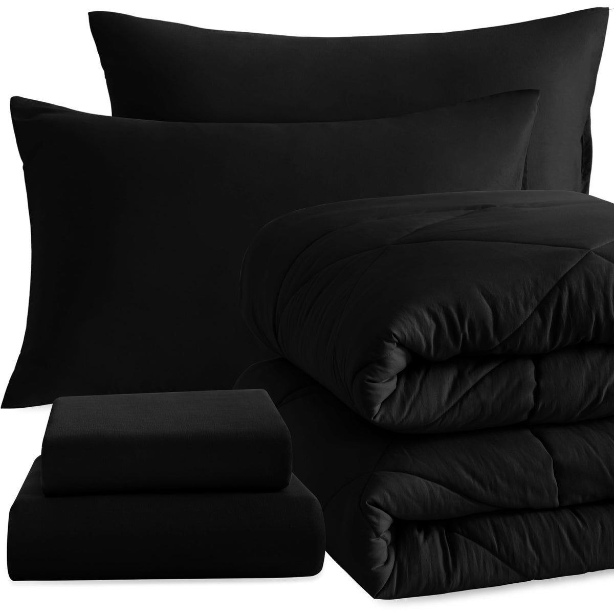 NTBAY Toddler Microfiber Bedding Set, 4 Piece, Navy Blue