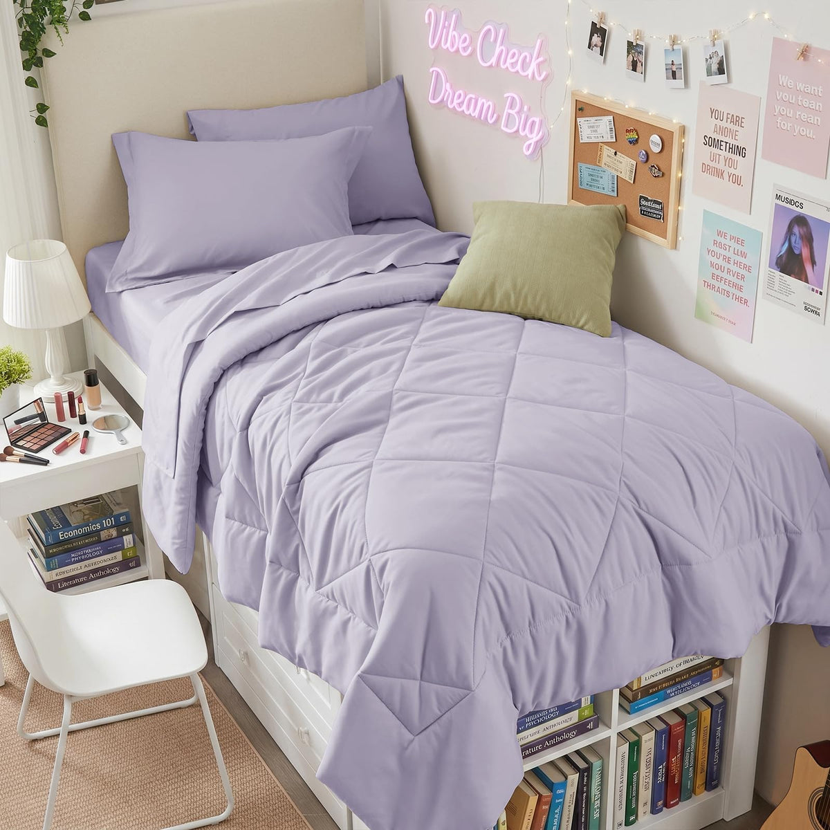 HEVUMYI 7-Piece King Comforter Set, Dark Grey Bed in a Bag