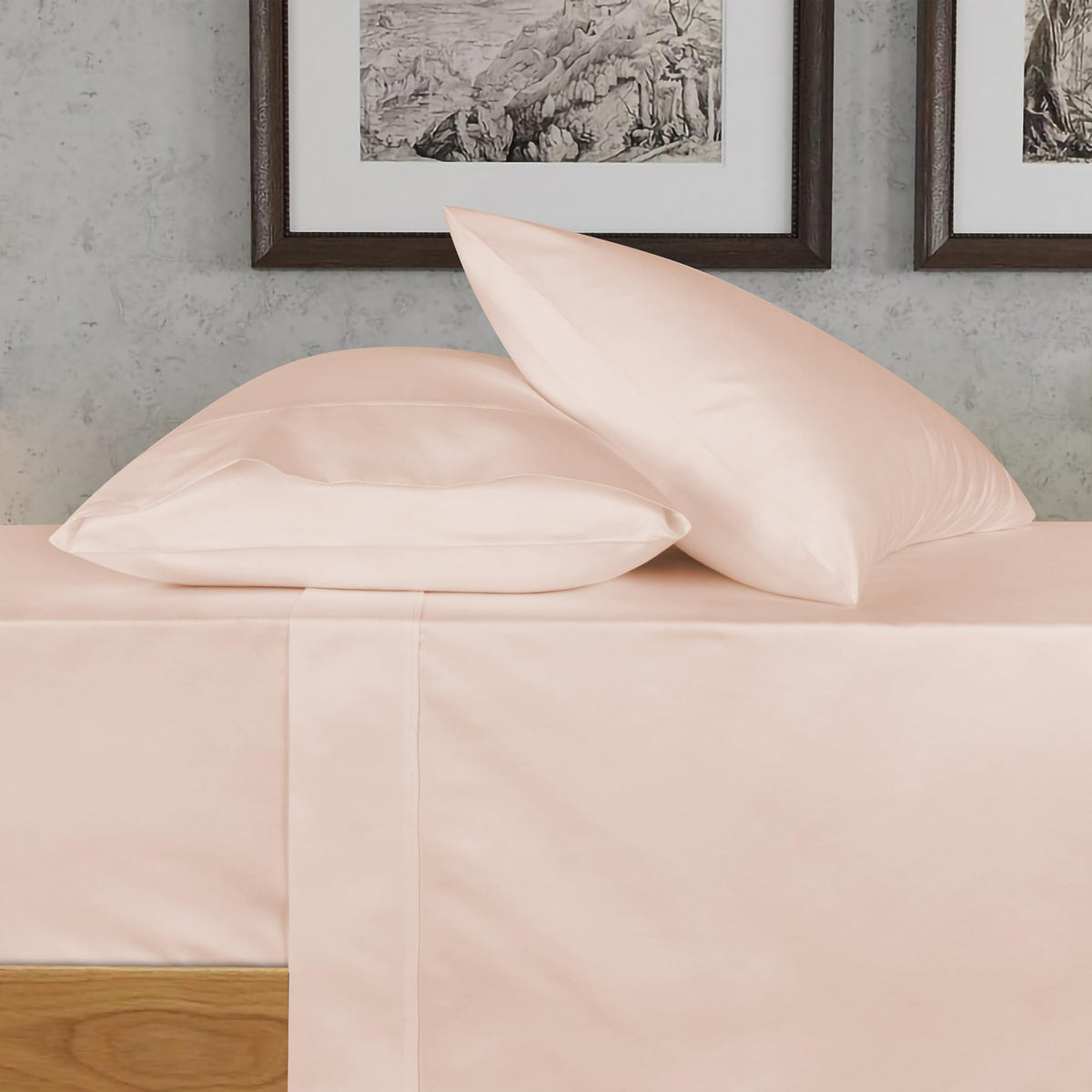 URBANHUT 100% Cotton Sheets King Size, for Everyday Use - White