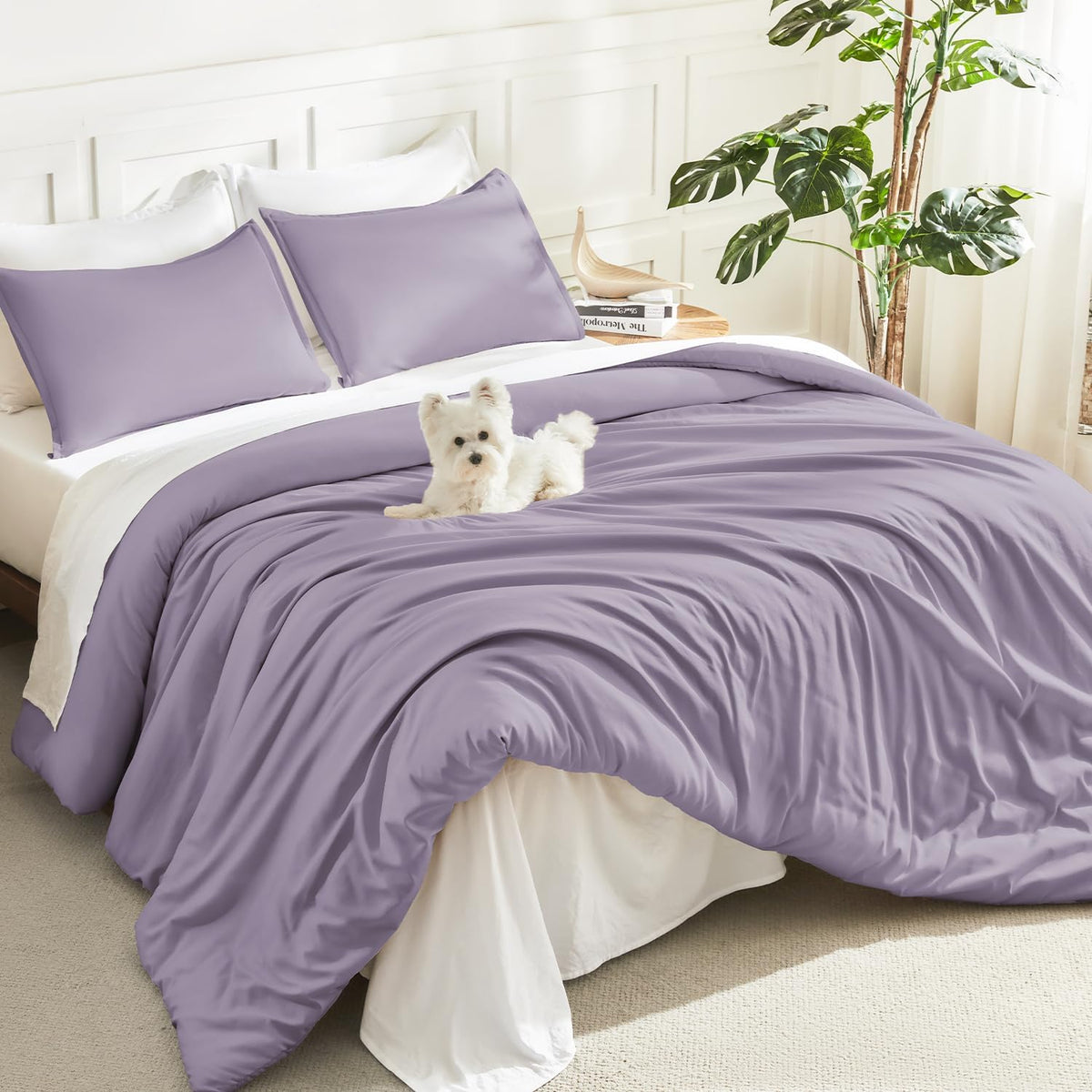 Litanika King Comforter Set Sage Green, 3 Pieces Lightweight Solid Bed Set