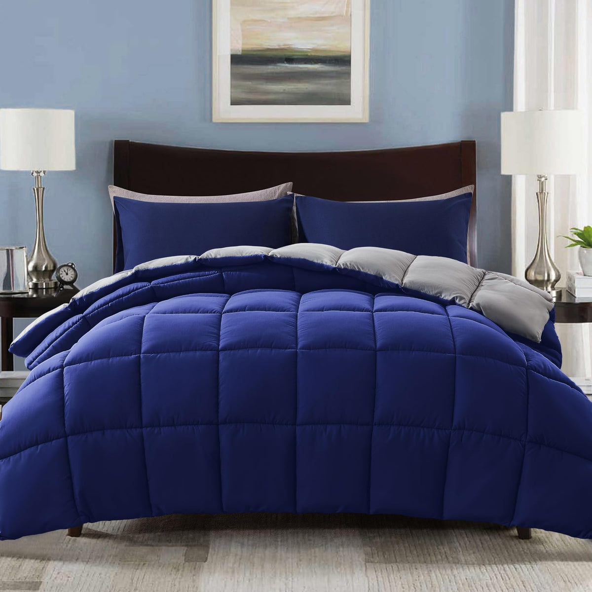 Decroom Lightweight 3 Pieces Comforter Set Queen Quilted Duvet Insert