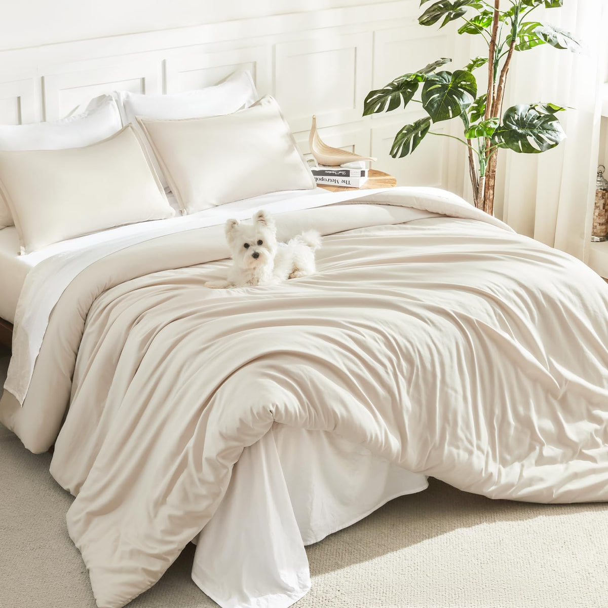 Litanika King Comforter Set Sage Green, 3 Pieces Lightweight Solid Bed Set