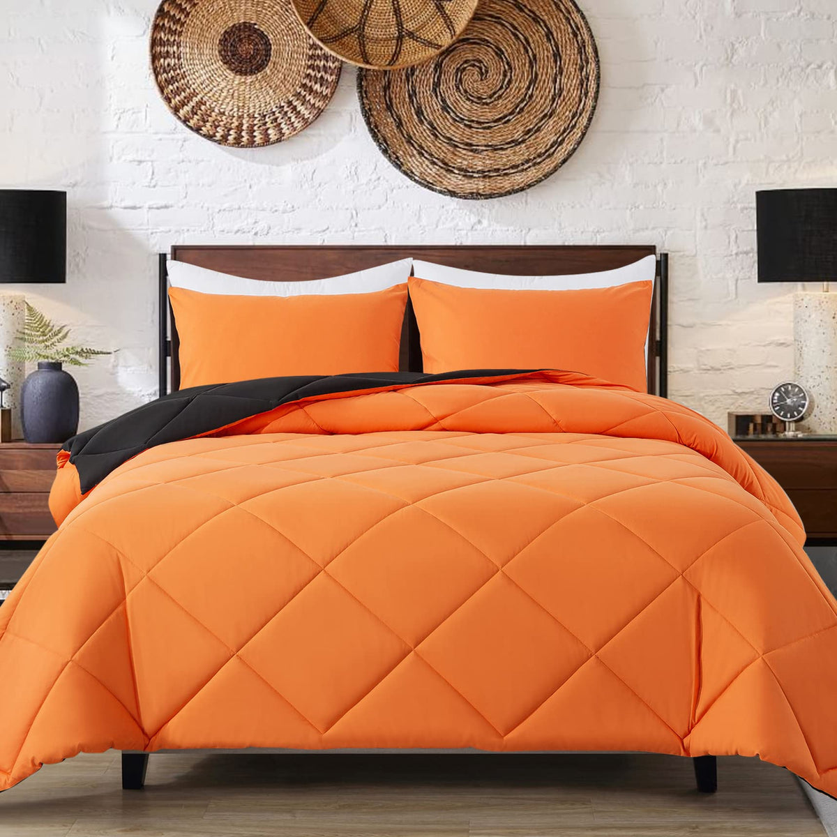 Decroom Lightweight 3 Pieces Comforter Set Queen Quilted Duvet Insert