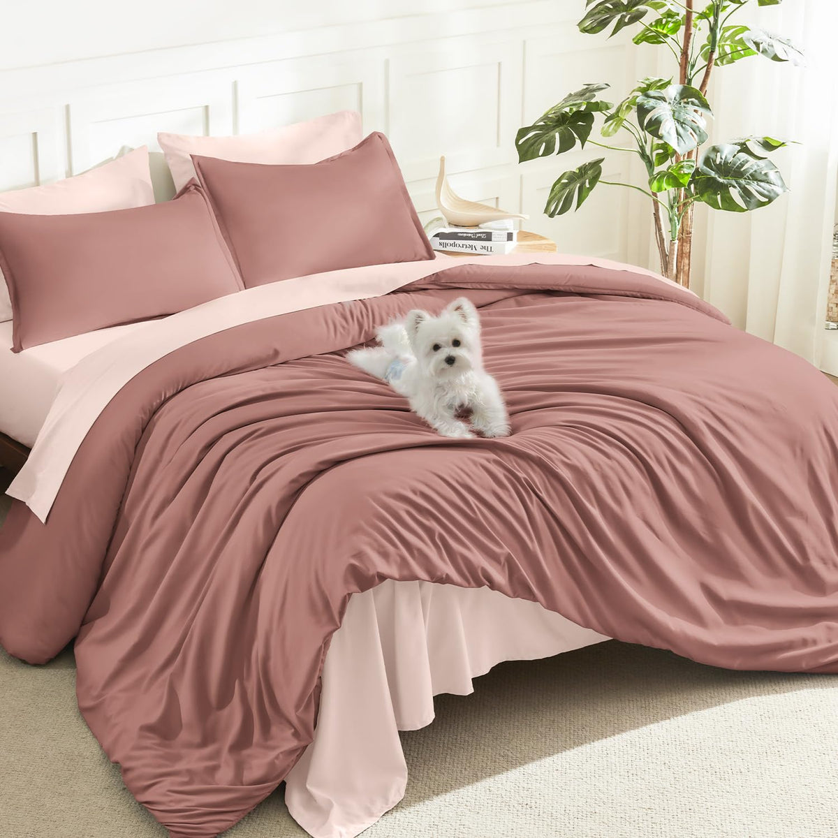 Litanika King Comforter Set Sage Green, 3 Pieces Lightweight Solid Bed Set