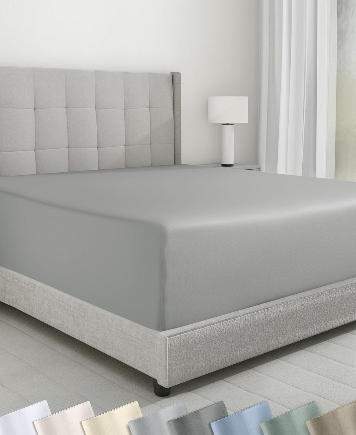 California Design Den Luxury 600 Thread Count King Size Fitted Sheet, White