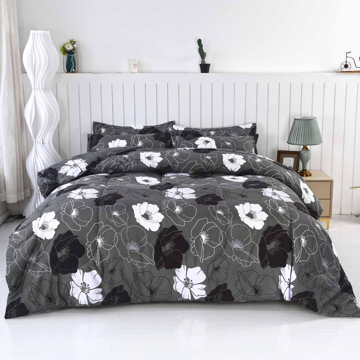 SDY Leopard Queen Comforter Set, 3D Cheetah Print Bedding, Luxury Soft 7-Piece Bed in a Bag, All-Season Bedding Set with Comforter, Sheets, Pillowcases & Shams