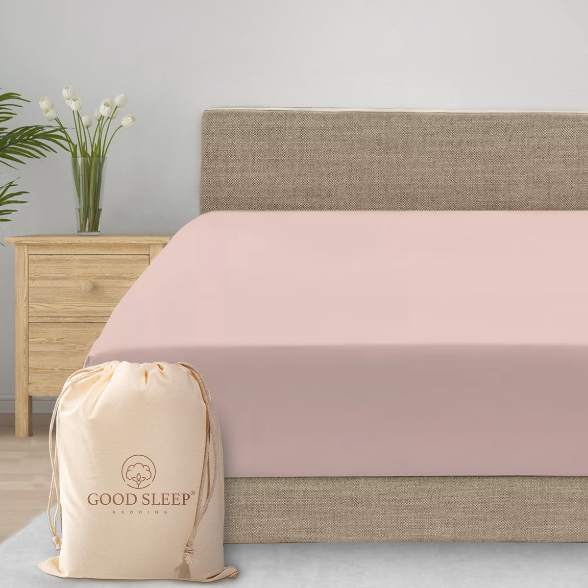 800 TC King Fitted Sheet Only, 100% Egyptian Cotton Fitted Sheet - White