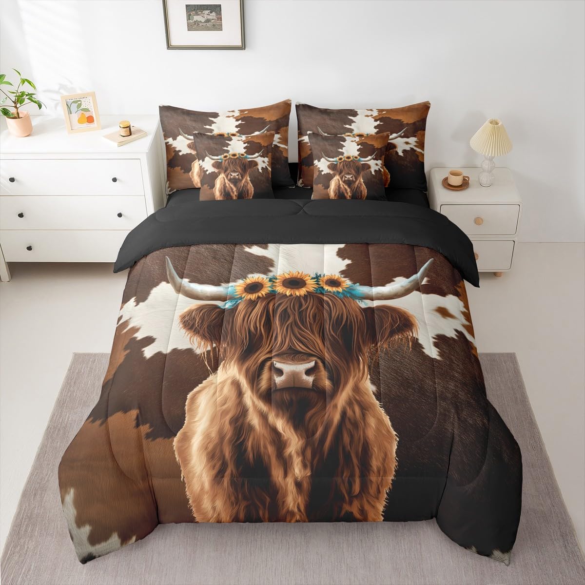 jejeloiu Leopard Print Comforter Set with Sheets 7 Piece Queen Size Cheetah Print Bedding Set for Kids Boys Girls Beige Bed in a Bag Modern Art Room Decor Soft Lightweight Microfiber