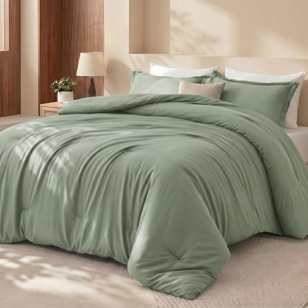 Utopia Bedding 3 Pc Queen Comforter Set, Printed Comforter, Meadow Mist