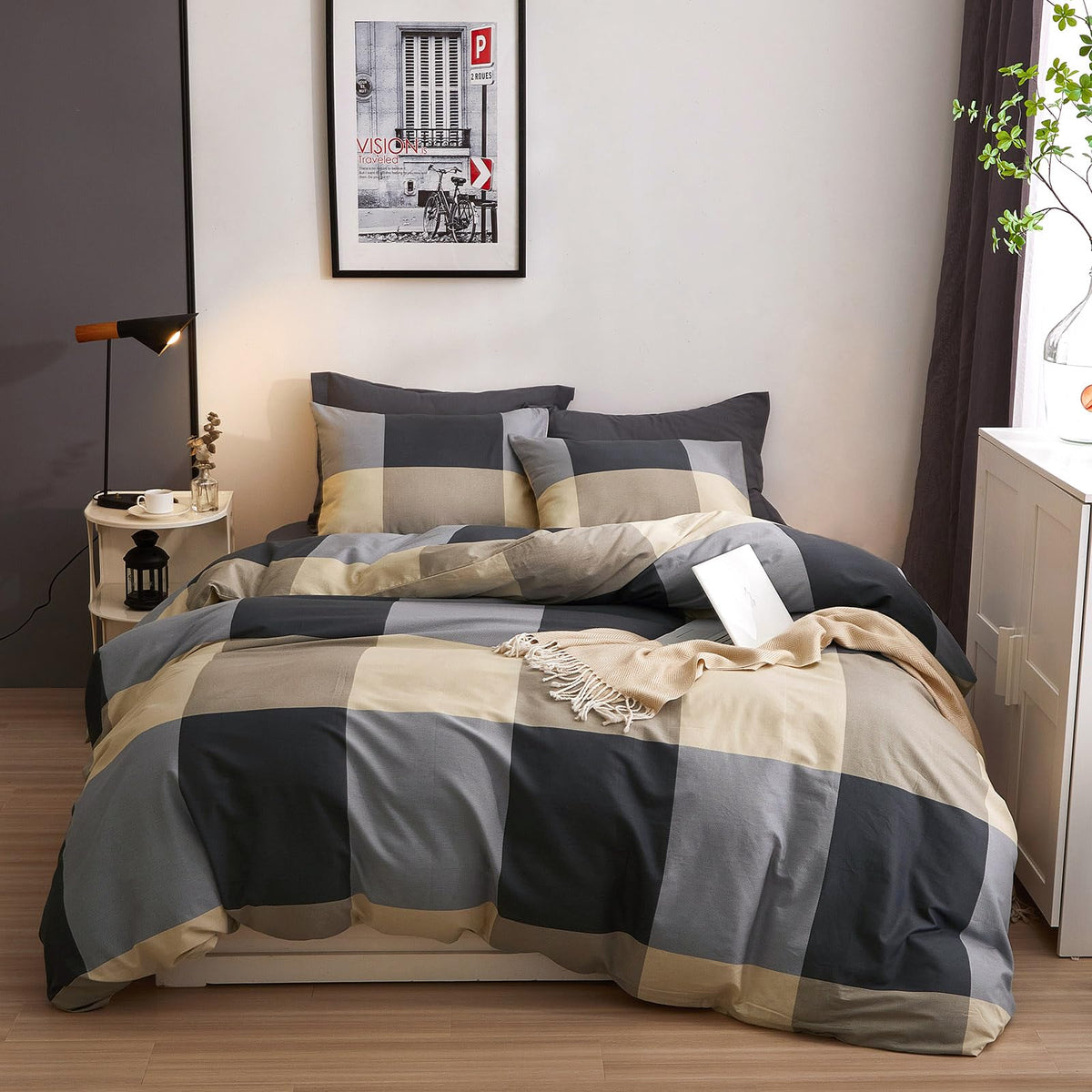 Purple Bedding Duvet Cover King 3 Pieces Pale Mauve Duvet Cover Boho Solid Bedding Set Luxury Soft Jersey Knit Cotton Comforter Cover with 2 Pillowcases Breathable Comfy Mauve Color Bedding Set