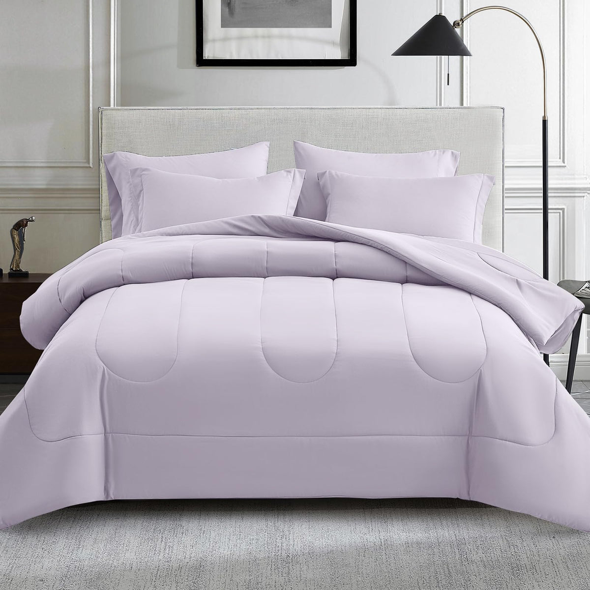 Maple&Stone Full Comforter Set 7 Pieces Bed in a Bag Teal Bed Set