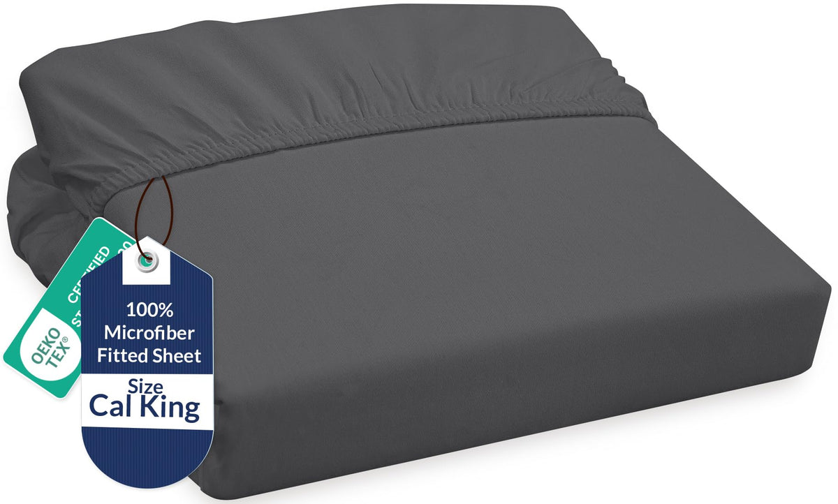 Royale Linens Fitted Sheet Queen - Ultra Soft 1800 Brushed Microfiber - Hotel Luxury Bottom Sheets - Wrinkle Free & Fade Resistant - Deep Pocket Fitted Sheet Only (Queen, White)