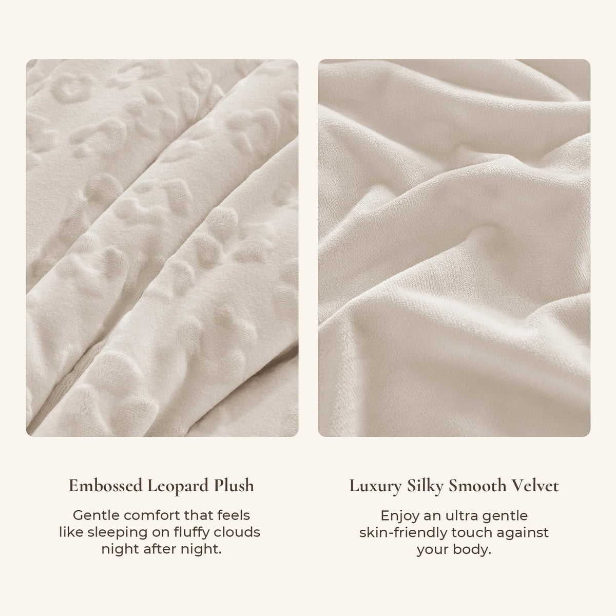 Andency Fluffy King Comforter Set Beige, Cheetah Print Bedding 3 Pieces