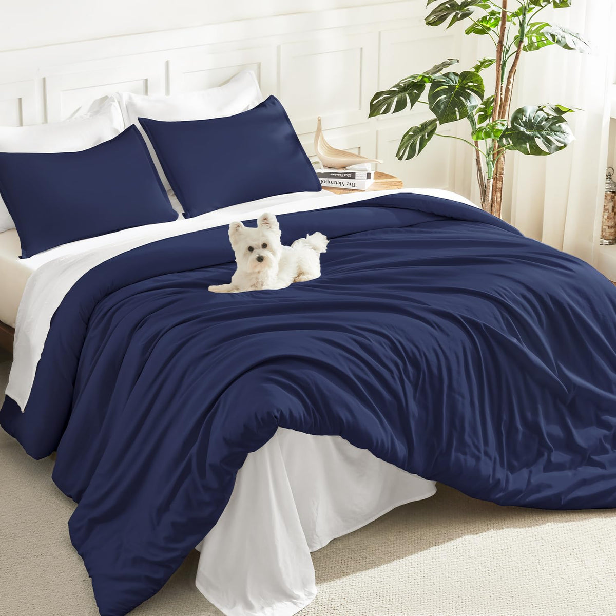 Litanika King Comforter Set Sage Green, 3 Pieces Lightweight Solid Bed Set