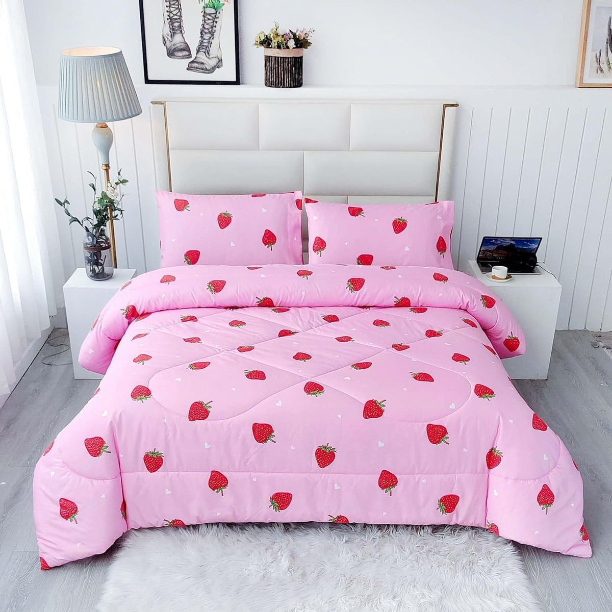 SDY 3pcs Twin Comforter Cheetah,Leopard Print Comforter Set for Kids, Toddler, Girls, Boys Include 1Comforter, 2PillowCases