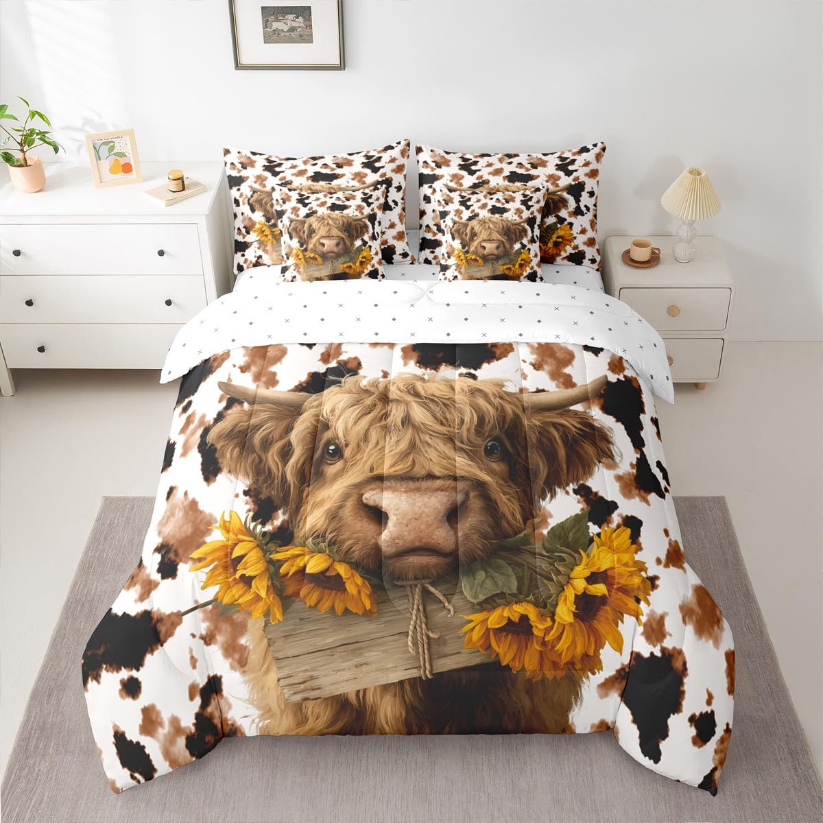jejeloiu Leopard Print Comforter Set with Sheets 7 Piece Queen Size Cheetah Print Bedding Set for Kids Boys Girls Beige Bed in a Bag Modern Art Room Decor Soft Lightweight Microfiber