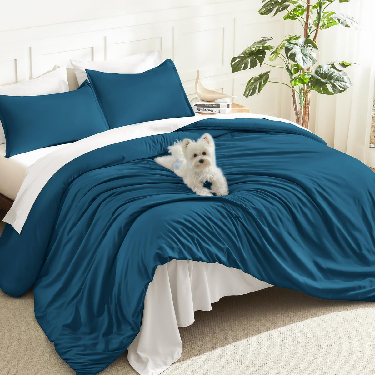 Litanika King Comforter Set Sage Green, 3 Pieces Lightweight Solid Bed Set