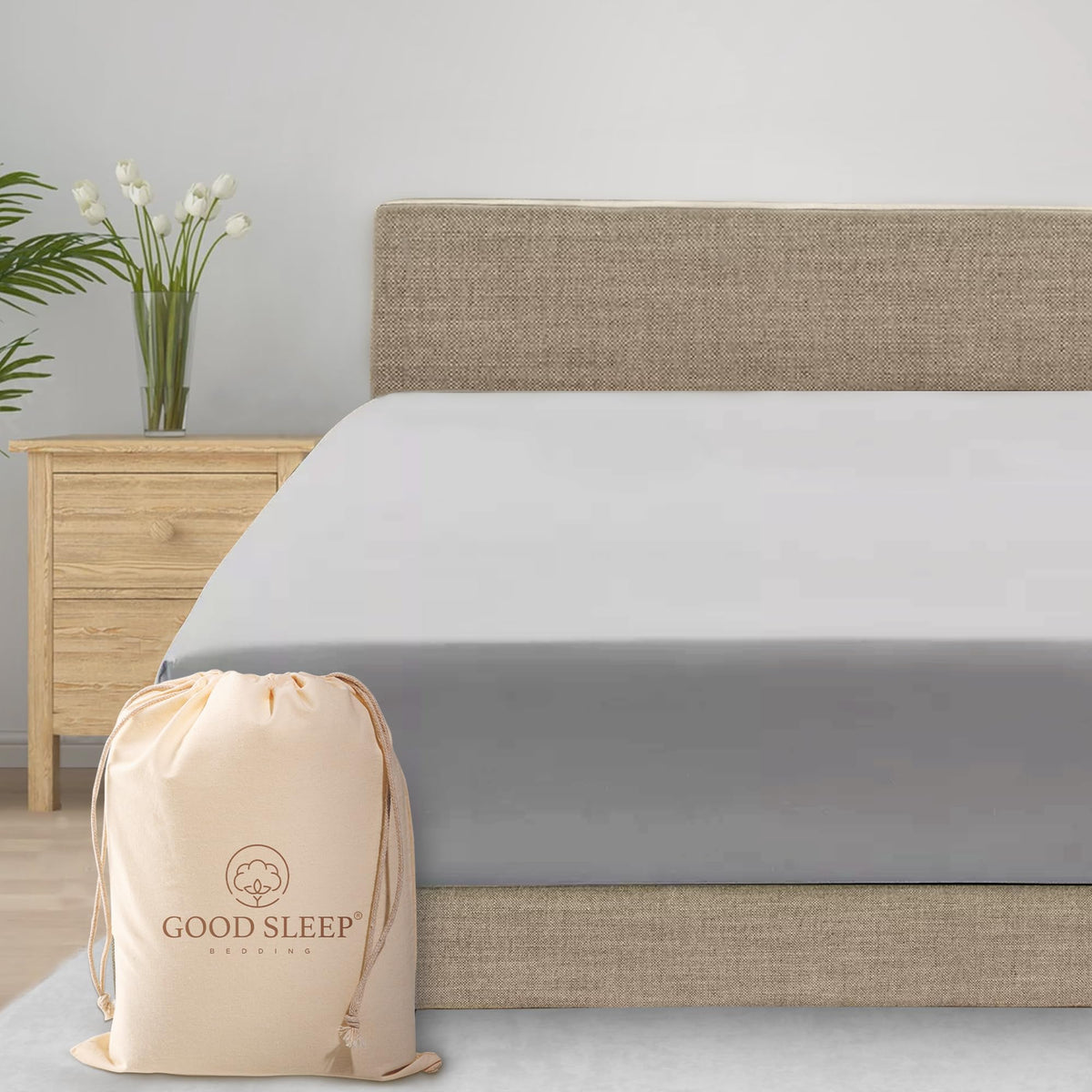 800 TC King Fitted Sheet Only, 100% Egyptian Cotton Fitted Sheet - White