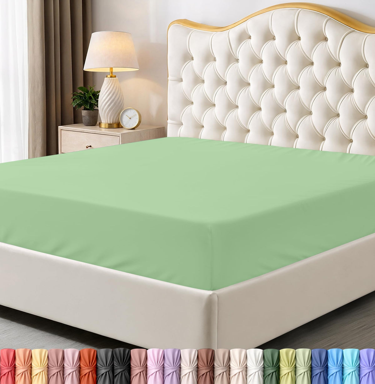 Queen Fitted Sheet, Ultra Soft Fits Up to 15 Inch Deep Pocket, White