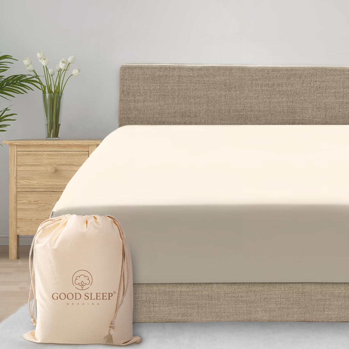 800 TC King Fitted Sheet Only, 100% Egyptian Cotton Fitted Sheet - White