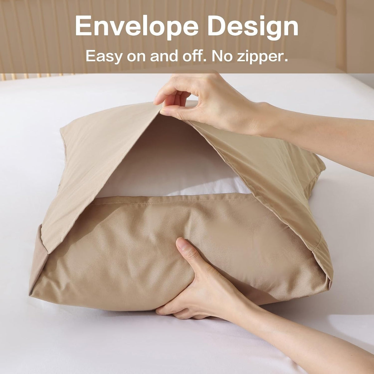 ROSGONIA Queen Comforter Set Taupe Brown, 3pcs(1 Boho Tan Comforter & 2 Pillowcases) All Season Soft Bedding Lightweight Bedspread Blanket Quilt