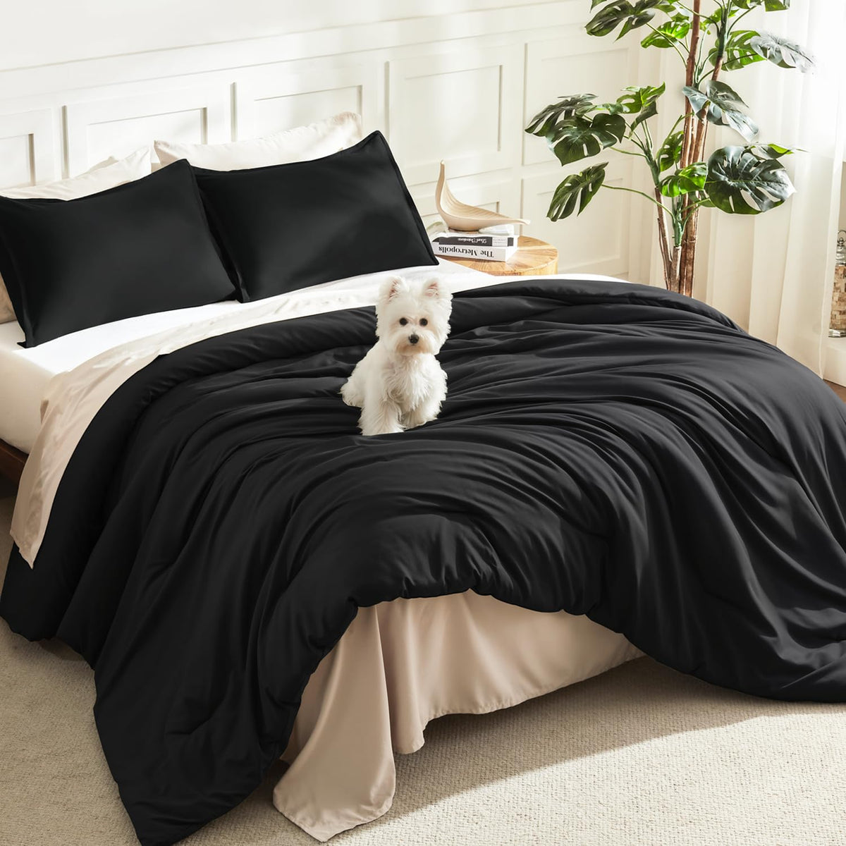 Litanika King Comforter Set Sage Green, 3 Pieces Lightweight Solid Bed Set