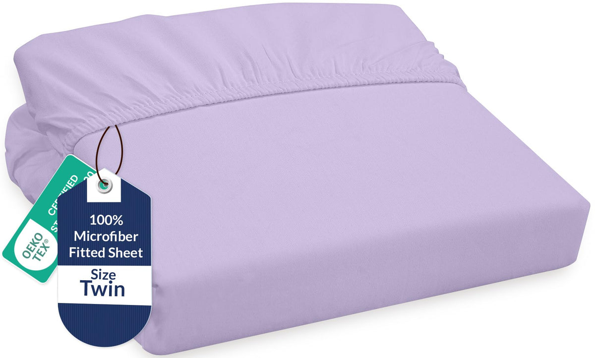 Royale Linens Fitted Sheet Queen - Ultra Soft 1800 Brushed Microfiber - Hotel Luxury Bottom Sheets - Wrinkle Free & Fade Resistant - Deep Pocket Fitted Sheet Only (Queen, White)