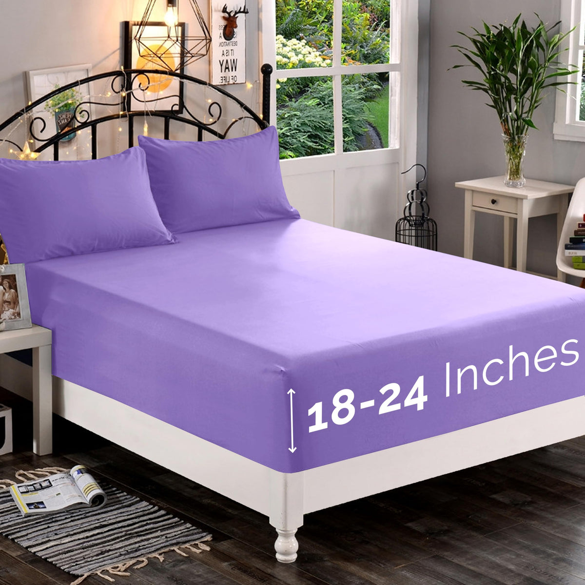 Premium Hotel Quality 1-Piece Fitted Sheet, Luxury & Softest 1500 Premier Hotel Quality Bedding Fitted Sheet Deep Pocket up to 16inch, Wrinkle and Fade Resistant, Queen, White