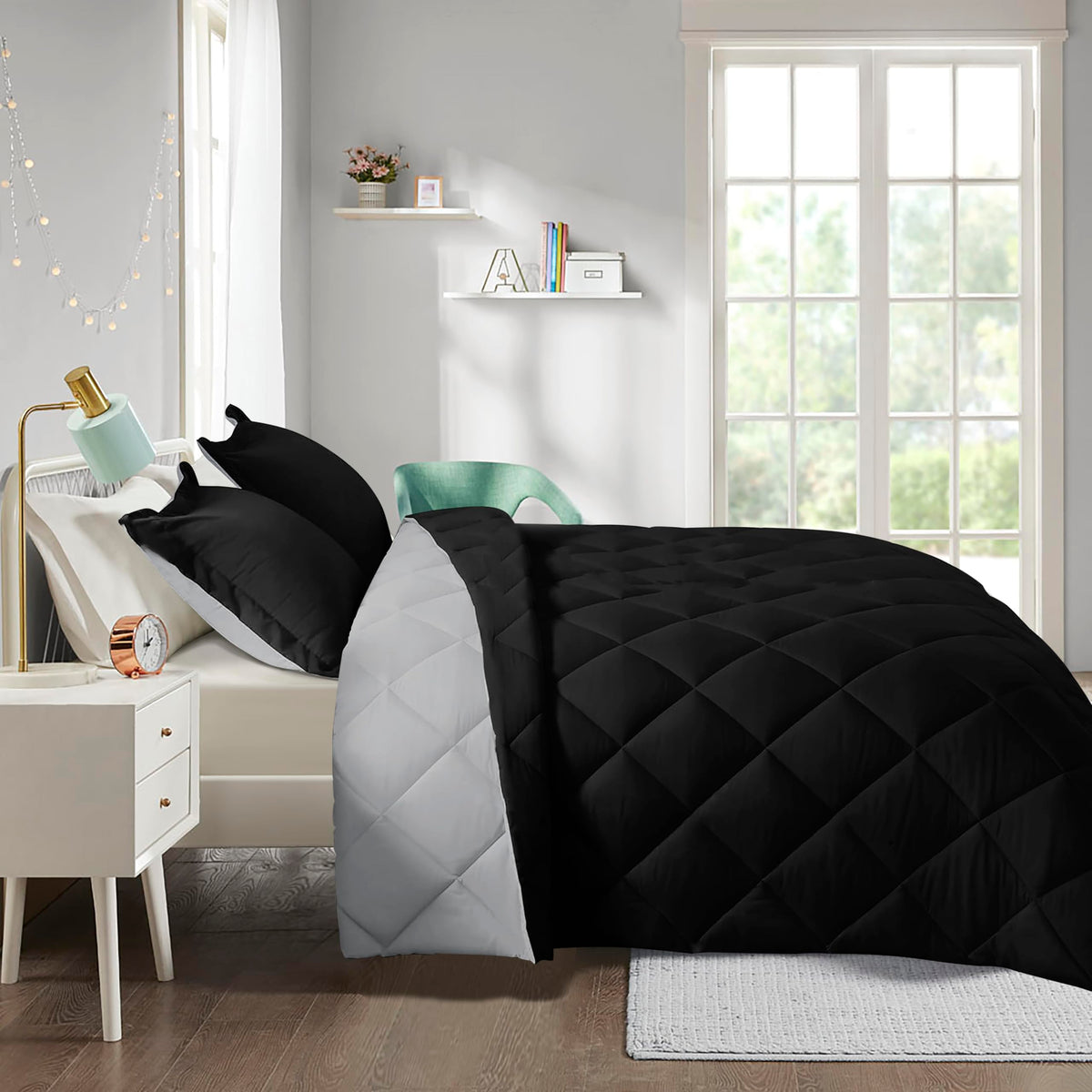 HIG 3pc Green Twin/Twin XL Bedding Comforter Set Duvet Insert Blanket