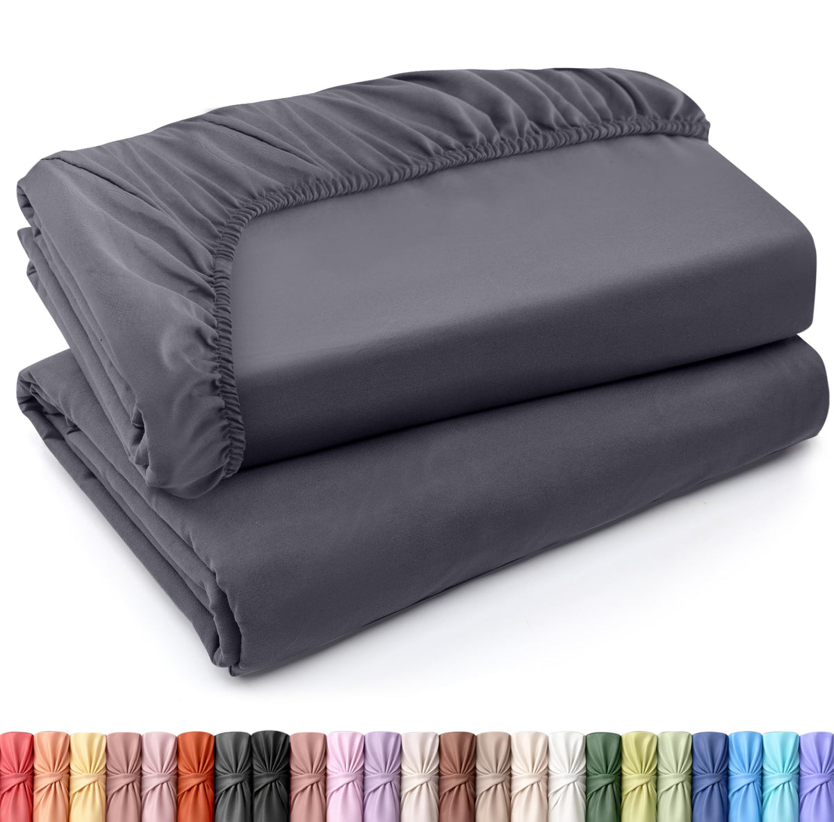 Queen Fitted Sheet, Ultra Soft Fits Up to 15 Inch Deep Pocket, White