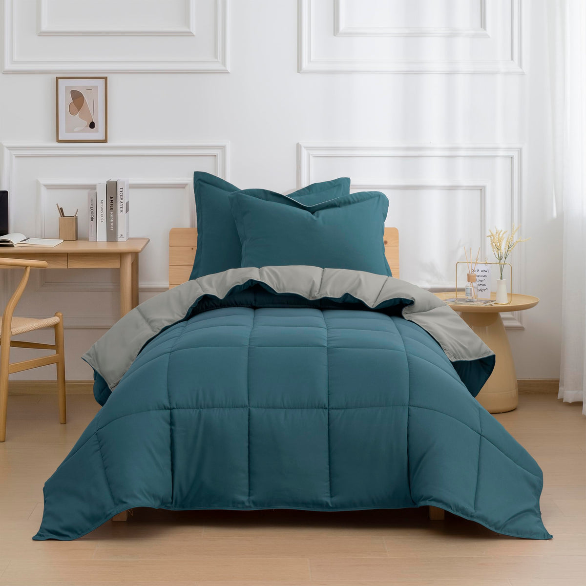 HIG 3pc Green Twin/Twin XL Bedding Comforter Set Duvet Insert Blanket