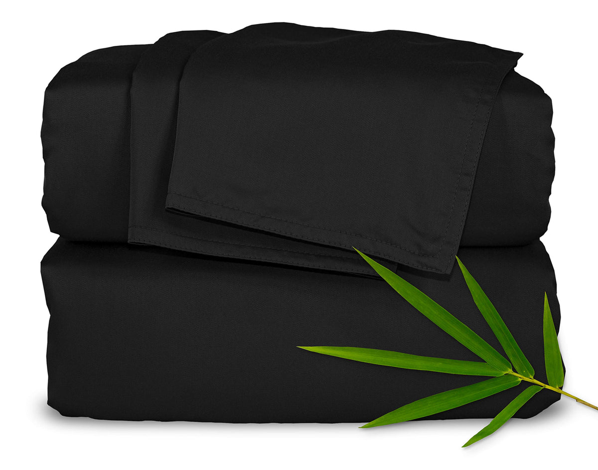 Pure Bamboo Full Sheets, Genuine 100% Organic Viscose Derived from Bamboo Bed Sheet Set, Luxuriously Soft & Cooling, Double Stitching, 2 Year Quality Promise (Full, Ivory)